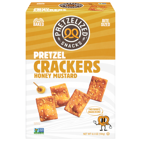 Pretzelized Snacks Bite Sized Honey Mustard Pretzel Crackers