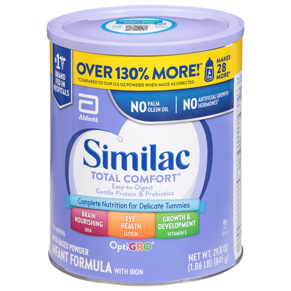 Similac Total Comfort Stage 1 Milk Based Infant Formula with Iron
