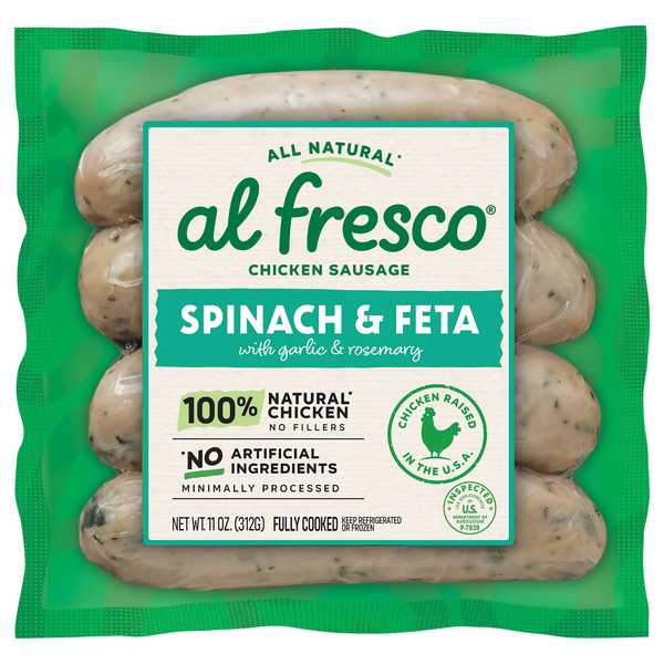 Al Fresco Natural Spinach & Feta Chicken Sausage - 5 ct