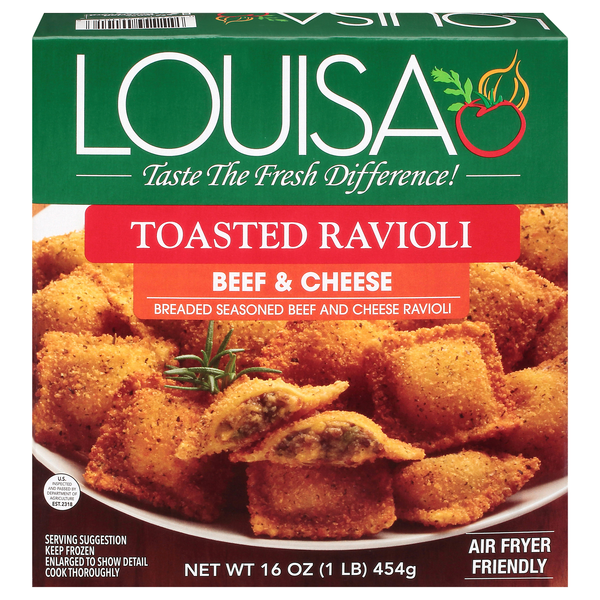 Louisa Beef & Cheese Toasted Ravioli Frozen