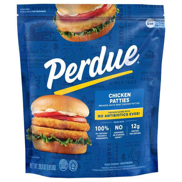 Perdue Breaded Chicken Breast Patties - 10 ct Frozen