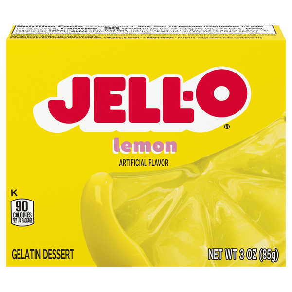 Jell-O Lemon Flavored Gelatin Dessert Mix