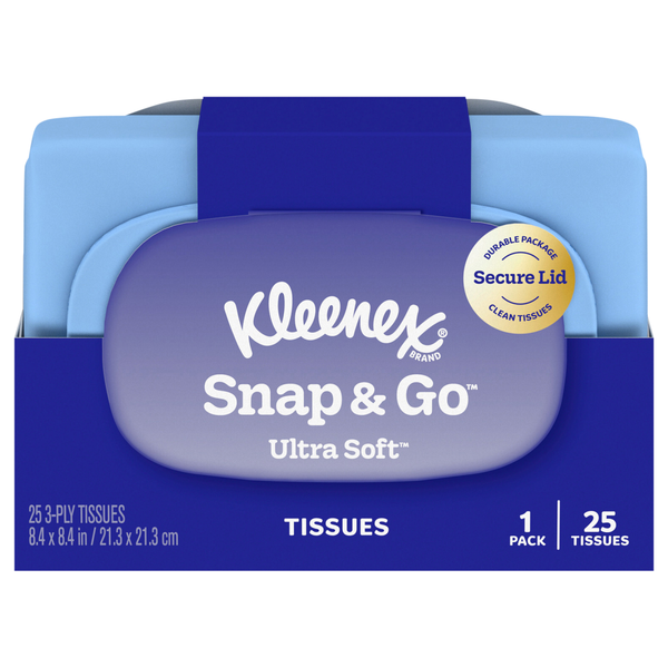 Kleenex Snap & Go Ultra Soft 3-Ply Facial Tissues