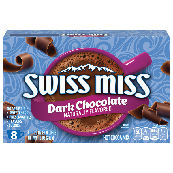 Swiss Miss Dark Chocolate Flavored Hot Cocoa Mix - 8 ct