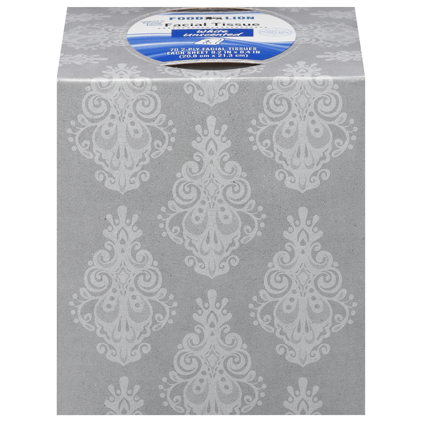 Food Lion White Unscented 2-Ply Facial Tissue