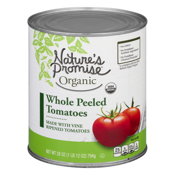 Nature's Promise Organic Whole Peeled Tomatoes