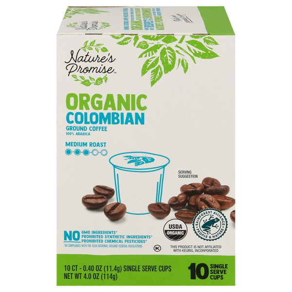 Nature's Promise Organic Colombian Medium Ground Coffee Single Serve Cups