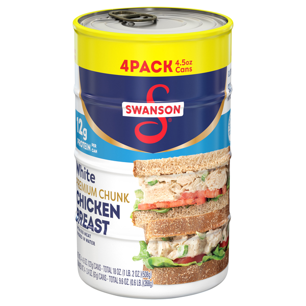 Swanson Premium White Chunk Chicken Breast in Water - 4 ct