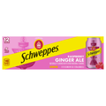 Schweppes Raspberry Ginger Ale Soda Caffeine Free - 12 pk
