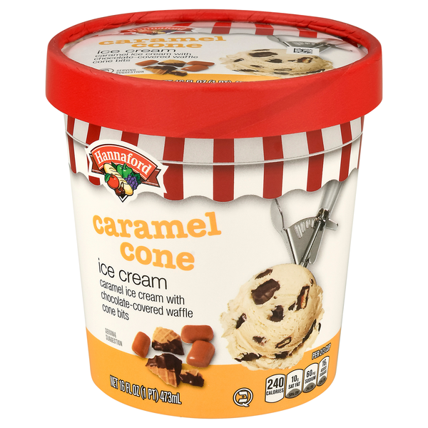 Hannaford Caramel Cone Ice Cream