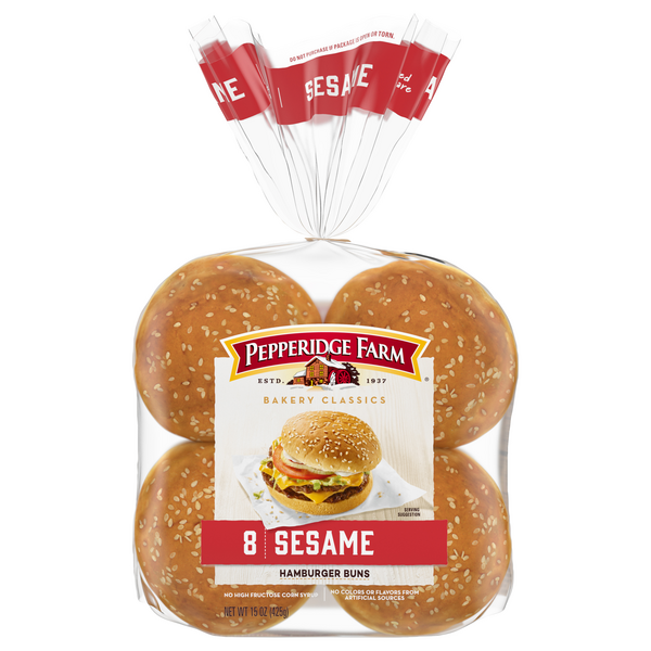Pepperidge Farm Sesame Seed Hamburger Buns - 8 ct