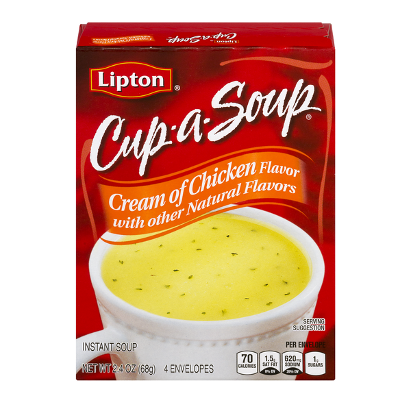 Lipton Cream of Chicken Instant Cup-A-Soup Mix - 4 ct
