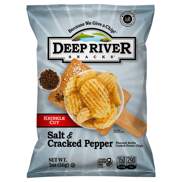 Deep River Snacks Salt & Cracked Pepper Kettle Cooked Potato Chips