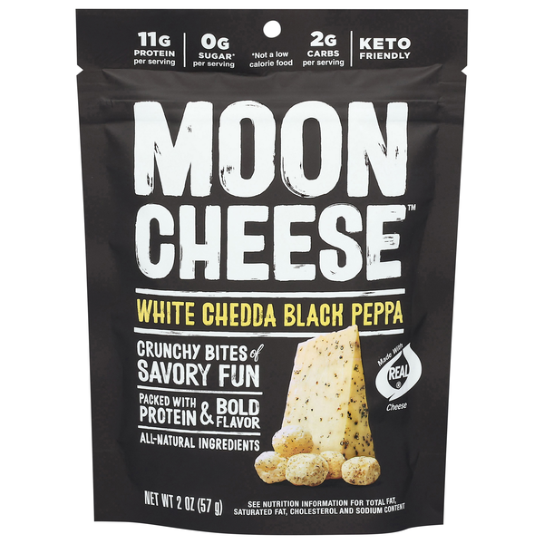 Moon Cheese White Chedda Black Peppa