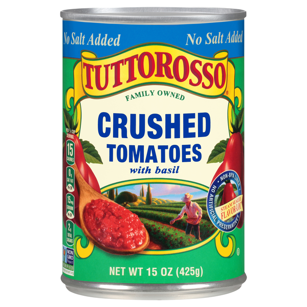 Tuttorosso No Salt Added Crushed Tomatoes with Basil