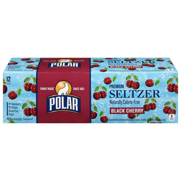 Save on Polar Seltzer Water Black Cherry 100 Natural 12 pk Order