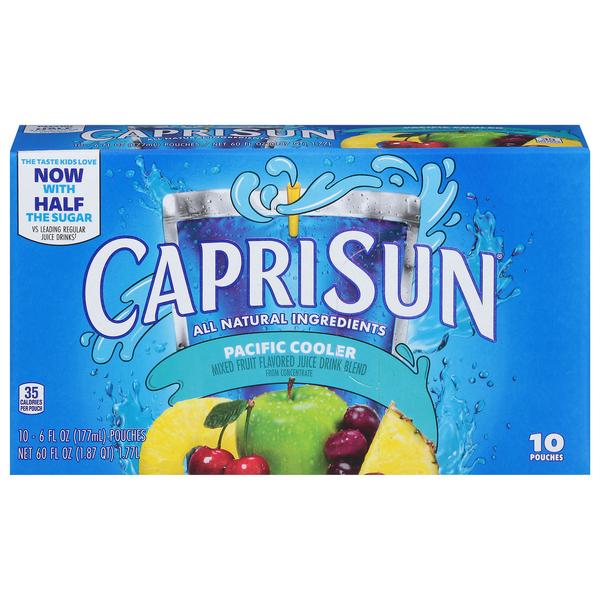 Save on Capri Sun Juice Drink Pouches Pacific Cooler All Natural 10 pk Order Online Delivery