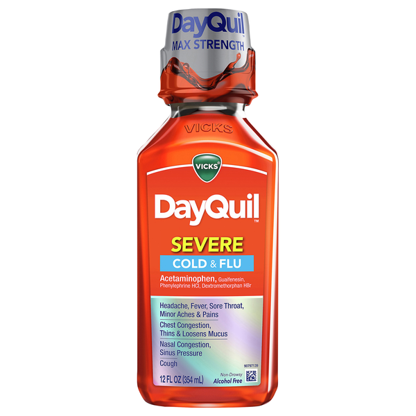 Vicks DayQuil Alcohol Free Maximum Strength Severe Cold & Flu Liquid