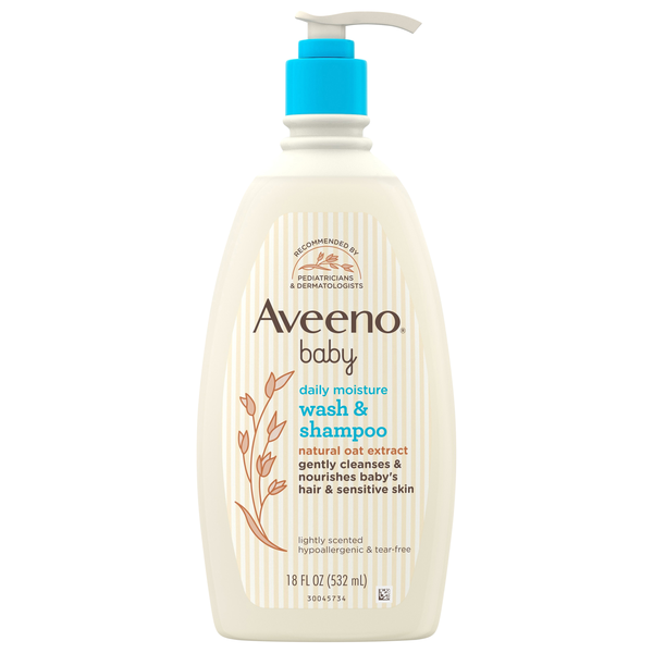 Aveeno Baby Wash & Shampoo Daily Moisture Lightly Scented Pump