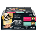 SHEBA Perfect Portions Cuts Seafood Variety Wet Cat Food - 12 Twin Packs