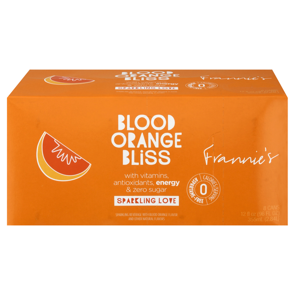 Frannie's Blood Orange Bliss Sparkling Beverage - 8 pk