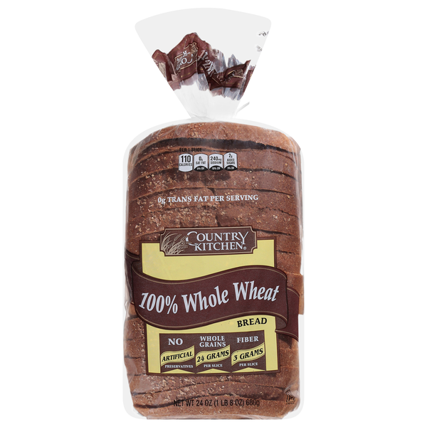 Country Kitchen Whole Wheat Bread Sliced