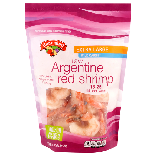 Hannaford Raw Argentine Extra Large Red Shrimp 16-25 ct per lb Frozen