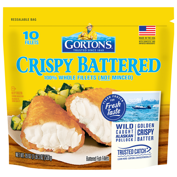 Gorton's Crispy Battered Fish Fillets - 10 ct Frozen