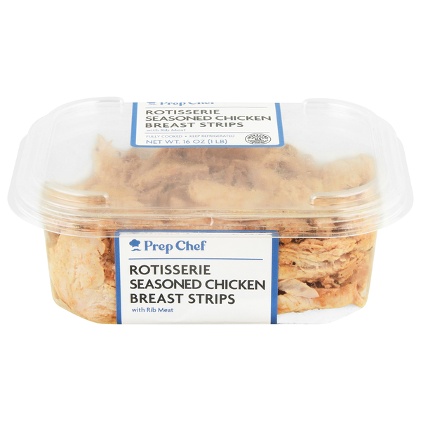 Prep Chef Rotisserie Seasoned Chicken Breast Strips with Rib Meat