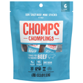 Chomps Chomplings Sea Salt Beef Mini Meat Sticks - 6 ct