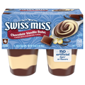 Swiss Miss Chocolate Vanilla Swirl Pudding Cups - 4 ct