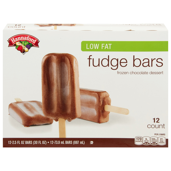 Hannaford Fat Free Fudge Bars - 12 ct