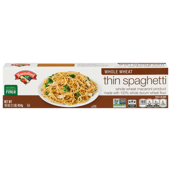 Hannaford Whole Wheat Thin Spaghetti Pasta