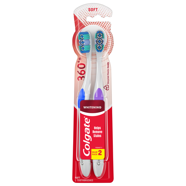 Colgate 360 Optic White Toothbrushes Soft