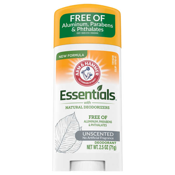 Arm & Hammer Essentials Unscented Aluminum Free Deodorant