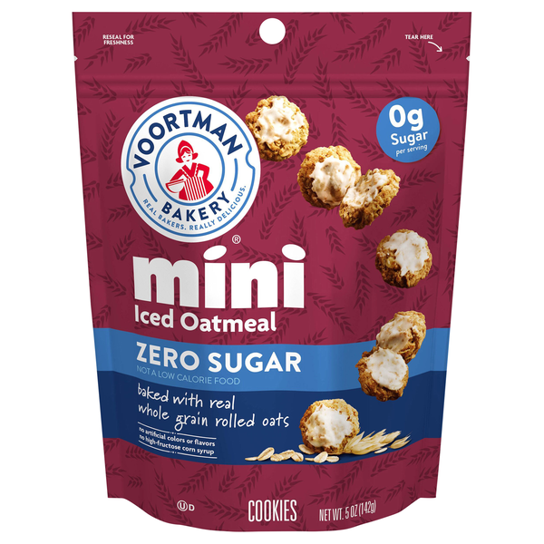Voortman Zero Sugar Mini Iced Oatmeal Cookies