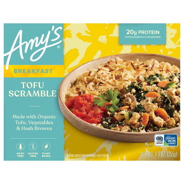 Amy's Gluten Free Plant-Based Breakfast Tofu Scramble Frozen Meal