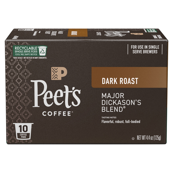 Peet's Major Dickason's Blend Dark Roast Coffee K-Cup Pods