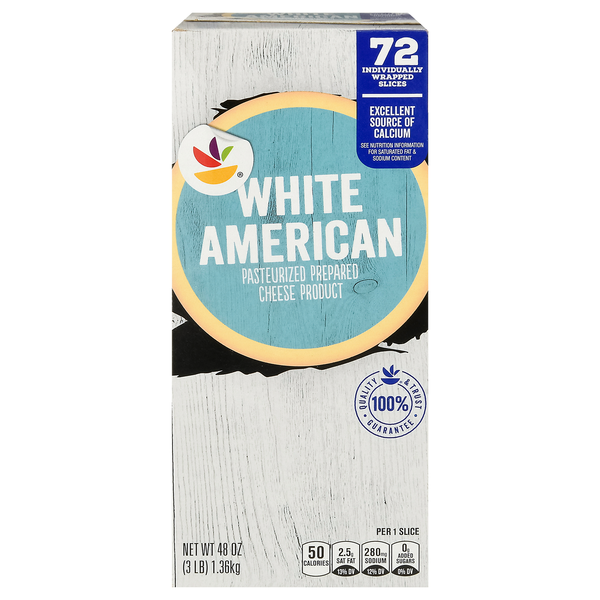 Our Brand Singles White American Cheese Slices - 72 ct