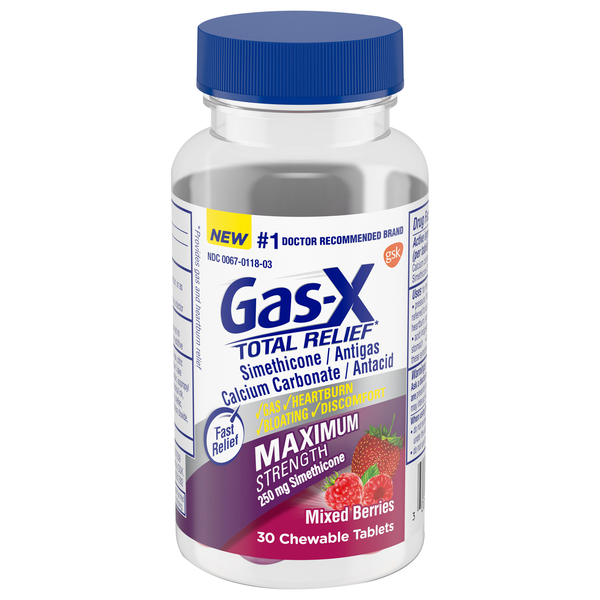 Gas-X Total Relief Extra Strength Mixed Berries Chewable Tablets
