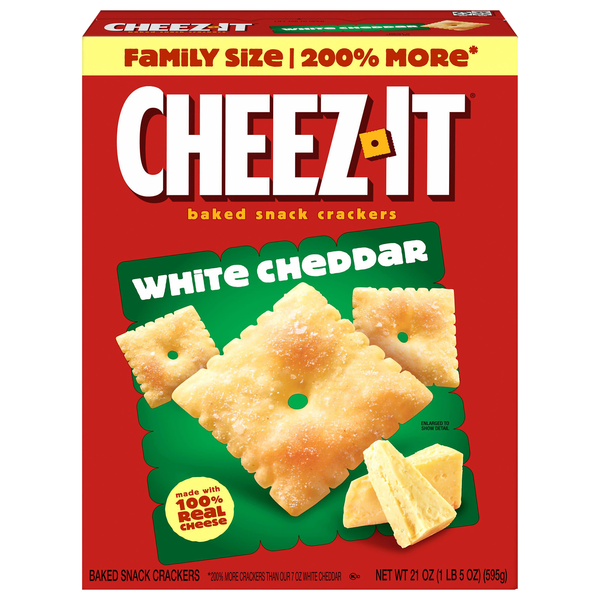 Cheez-It White Cheddar Baked Cheese Crackers Family Size