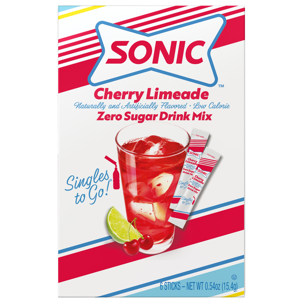 Sonic Zero Sugar Cherry Limeade Drink Mix - 6 ct