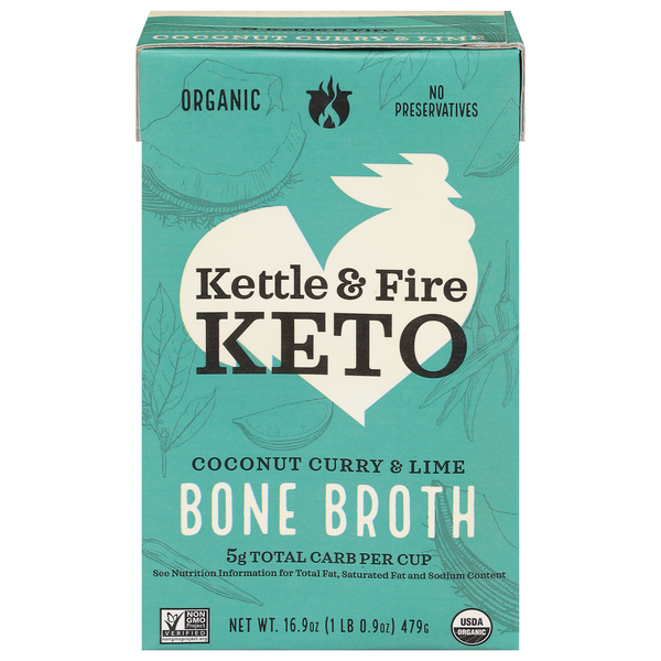 Kettle & Fire Organic Keto Gluten Free Coconut Curry & Lime Bone Broth