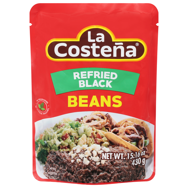 La Costena Refried Black Beans Microwave