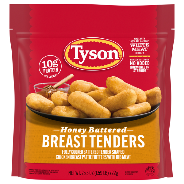 Tyson Honey Battered Breaded Chicken Breast Tenders Frozen