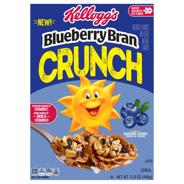Kellogg's Blueberry Bran Crunch Cereal
