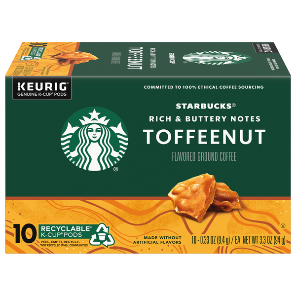 Starbucks Toffeenut Flavored Medium Roast Coffee K-Cup Pods