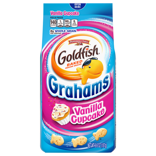 Save on Pepperidge Farm Goldfish Baked Snacks Grahams Vanilla Cupcake