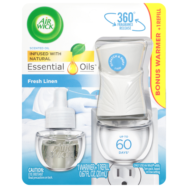 Air Wick Snuggle Fresh Linen Warmer & Scented Oil Refill