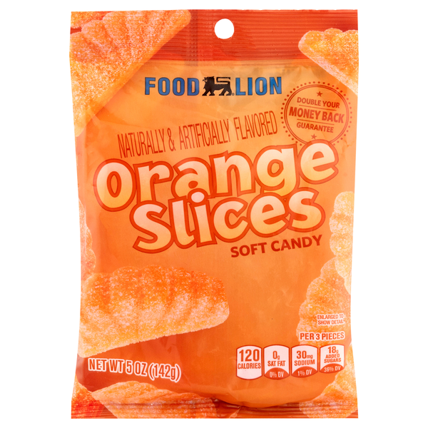 Food Lion Orange Slices Soft Chewy Candy